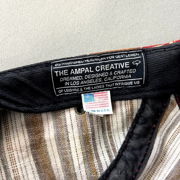 The Ampal Creative Hat Cap 5 Panel Red Brown Rope Cowgirl Cowboy Western Print - Picture 6 of 7